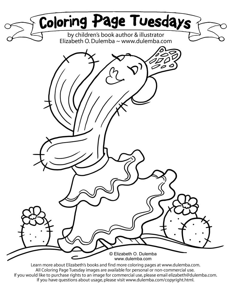 Plansa de colorat cu Cactus 21 14